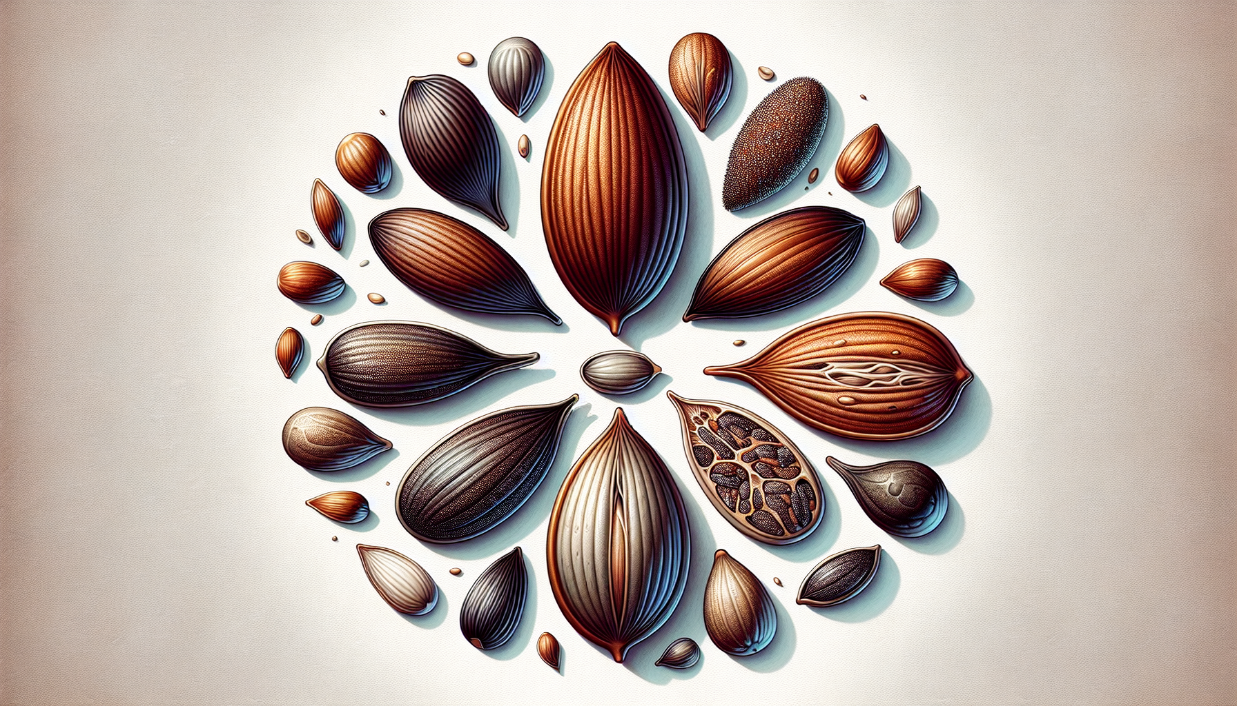 Illustration of cannabis seeds