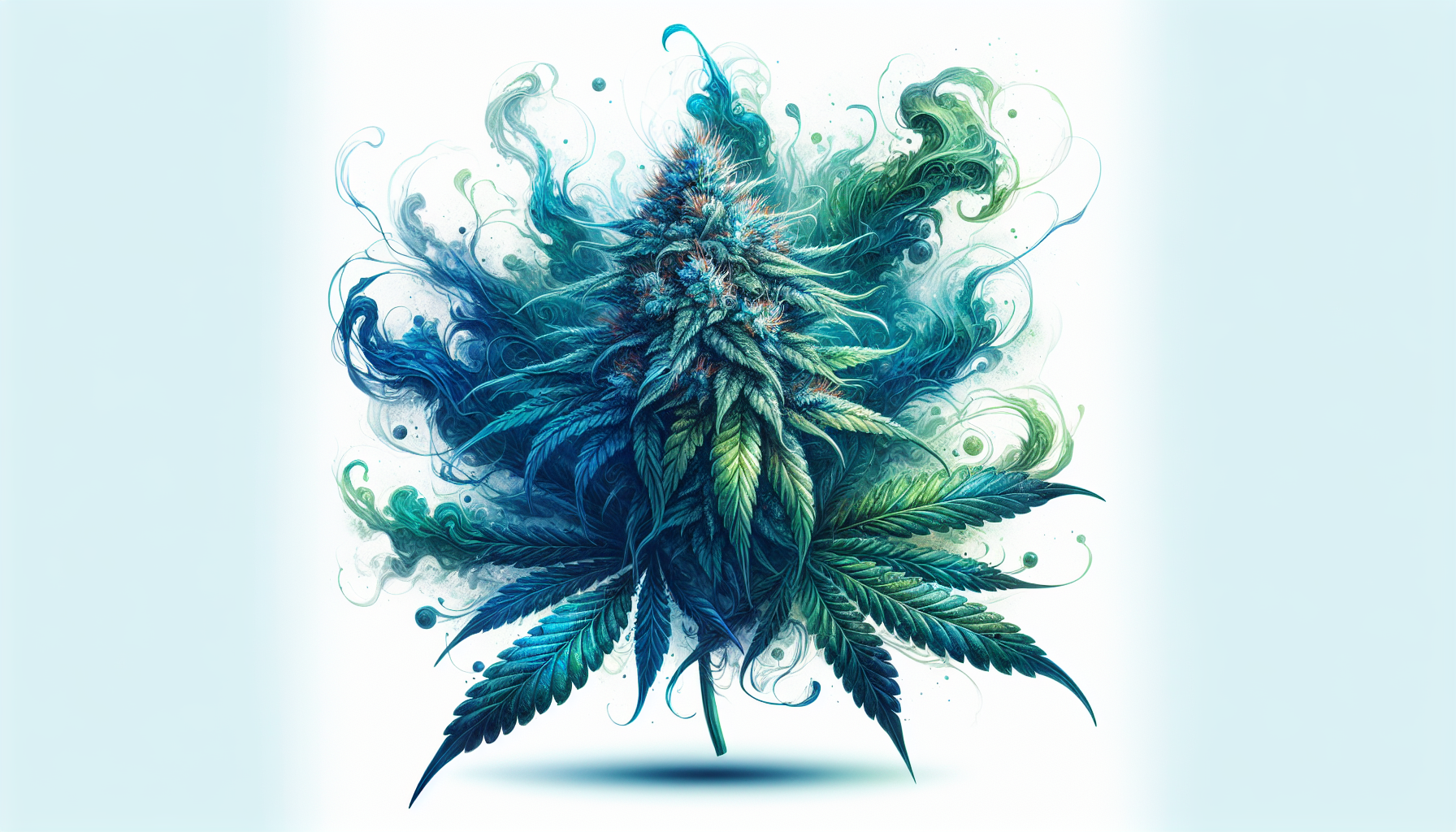 Artistic representation of Blue Dream cannabis strain